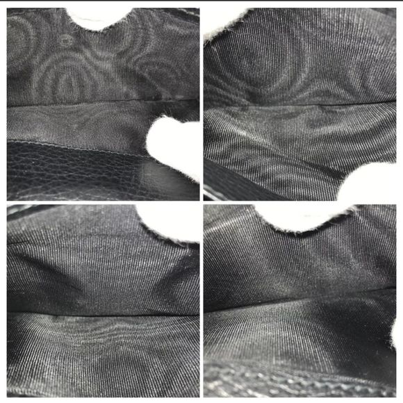 GUCCI WALLET BI FOLD 143389 0959 GG CANVAS Black Leather Authentic - Picture 9 of 11